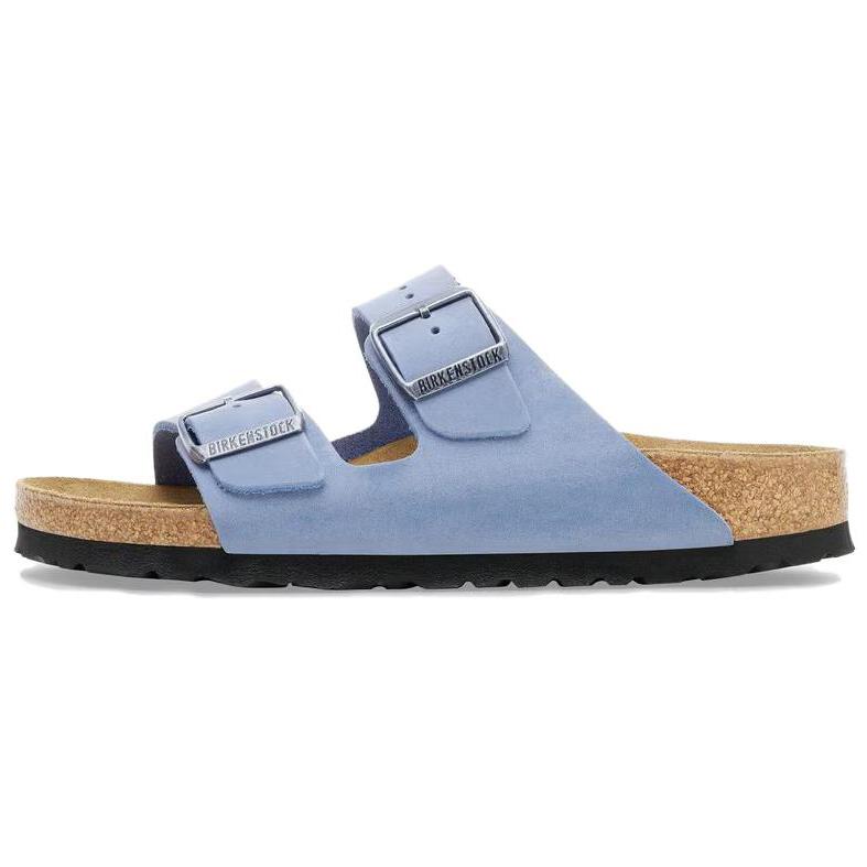 Birkenstock Arizona Soft Footbed Slide Slippers Unisex Blue Regular Loose Fit 1030862 40