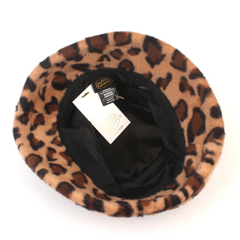Universal Chemistry Fur Leopard Beige Bucket Hat