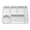 10.9-inch Round Melamine 3-Compartment Dinner Plates (2-Pack)