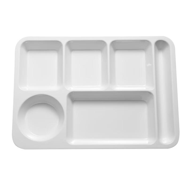 10.9-inch Round Melamine 3-Compartment Dinner Plates (2-Pack)