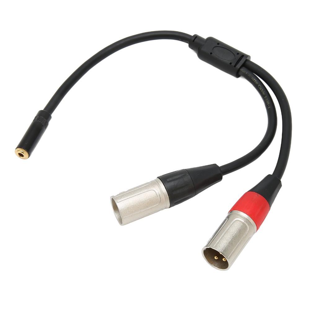 Plug and Play 3.5mm 1/8 To XLR Microphone Cable 3.5mm To 3Pin XLR Y Split Cable  Studio Equipment