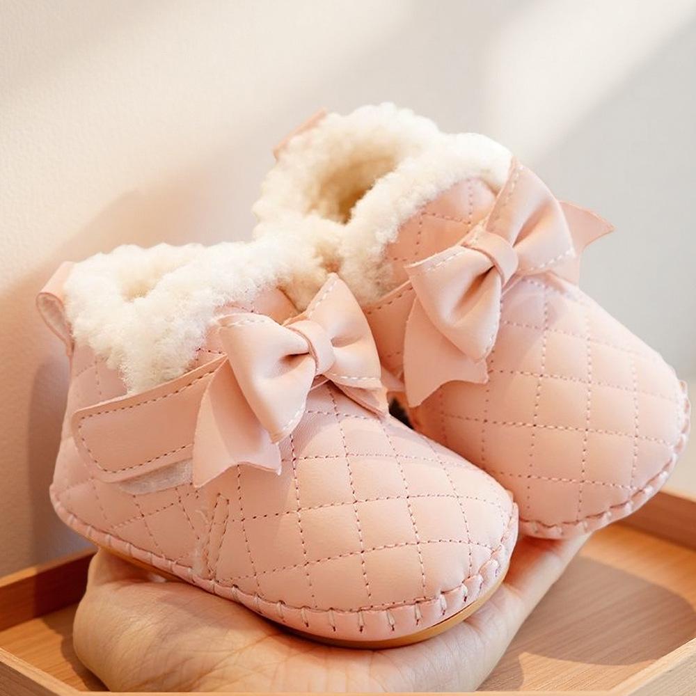

Infant Winter Velvet Shoes: Thickened Non-Slip Soft Sole for Baby Girls, 0-1 Year Size 15 (Inner Length 11CM) рожевий