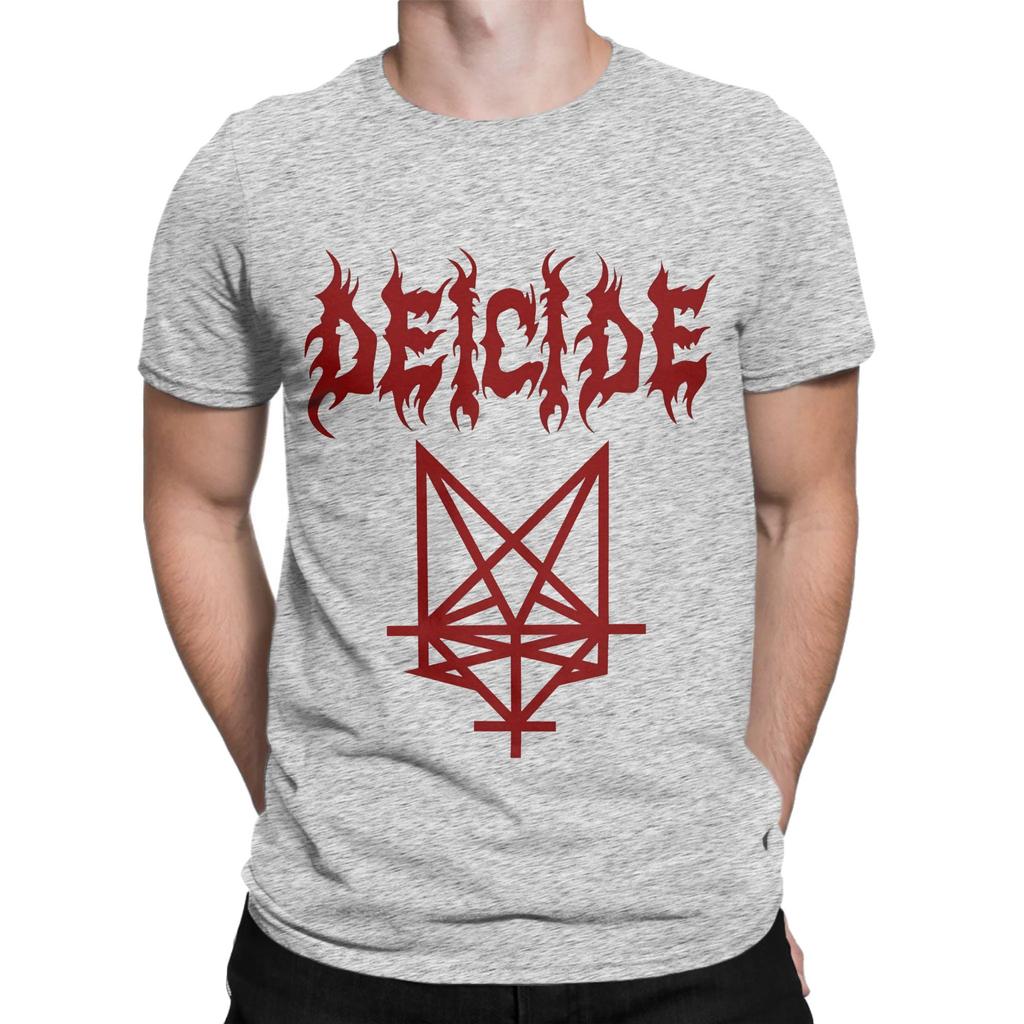 Deicide Maroon Funny 100 Cotton TShirt Deicide Tops Tees For Unisex