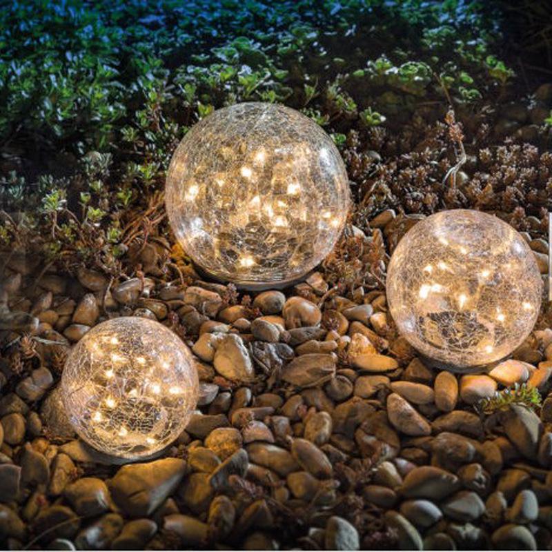 Silicone Sealed Outdoor Solar Crackle Lawn and Patio Light