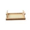 Hollow Serving Tray with Handles Handmade Kitchen Fruit Platter Bamboo Hand-Held Tray  Food