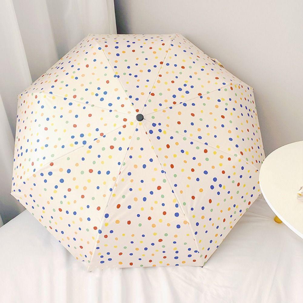 Winylowy Parasol Automatyczny Ochrona UV Parasol w Kropki Kolorowy Składany Parasol Codzienny