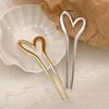 New Chinese-style Simple Metal Heart-shaped Hairpin, A High-end Feminine Updo Hairpin, Hair Accessory, and Bun Hair Accessory