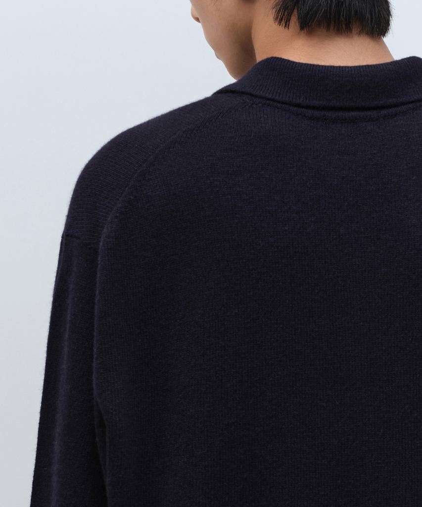 Musinsa Standard [Victoria Wool] Minimal Collared Knit [Navy]
