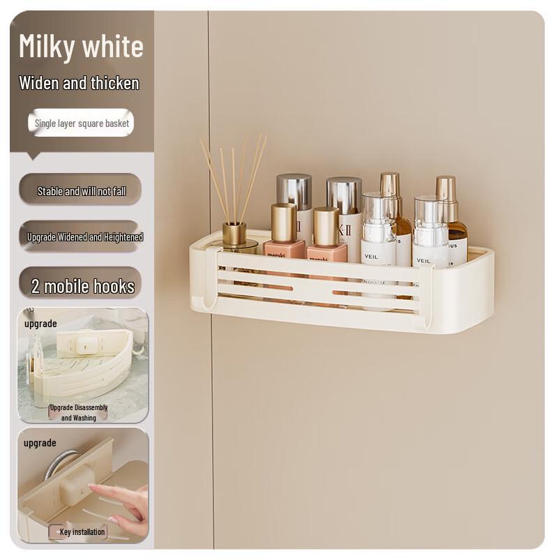 DANLE Space Aluminum Corner Suction Bathroom Shelf