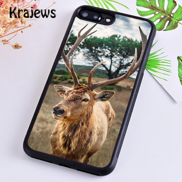 Krajews Carcasă de telefon moale cu motive de cerb și ren pentru iPhone 14, 5, 6s, 7, 8 plus, XR, XS, 11, 12, 13 pro max, Samsung S21, S22ultra Plus