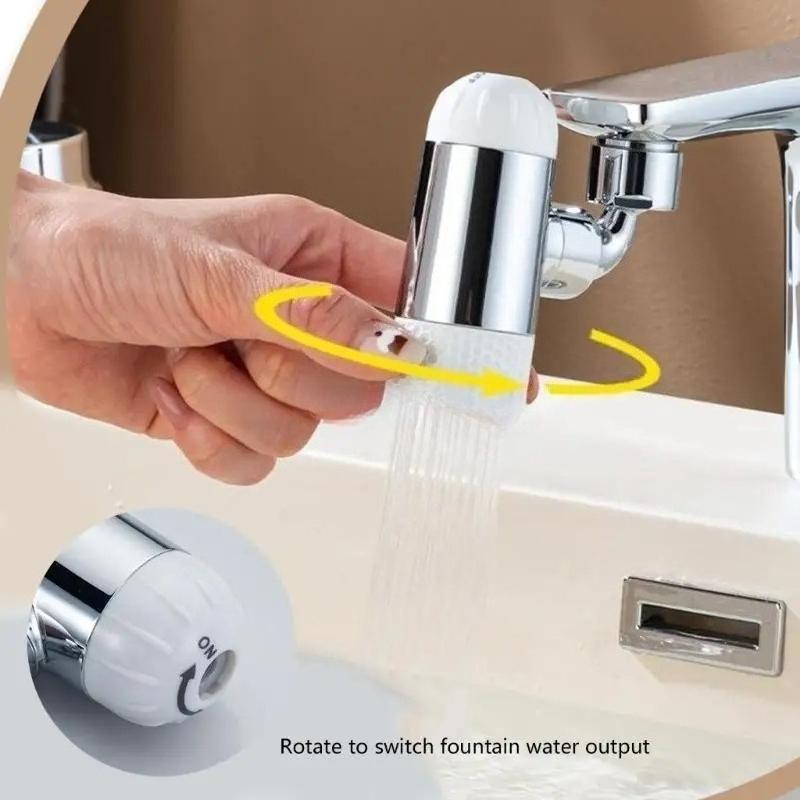 Rotatable Scalable Metal Faucet Aerator Bathroom Tap Splash-proof Bubbler Faucet Filter Nozzle Tap Saving Faucet Adapter