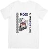 MOD away of life Musik Unisex Passform für Herren Damen Qualitäts-Baumwoll-T-Shirt Weiß.