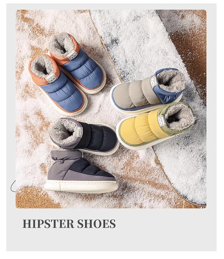 Pánské nepromokavé protiskluzové zimní sněhule s plyšovou podšívkou