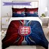 Set Biancheria da Letto Stampata Calcio Inghilterra 3 Pezzi Copriletto Traspirante Accogliente come Regalo per la Casa Nuova o per le Feste