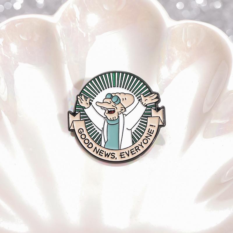 Doctor Colorful Cartoon Metal Brooch Ideal For Unique Fashion And Gift Ideas