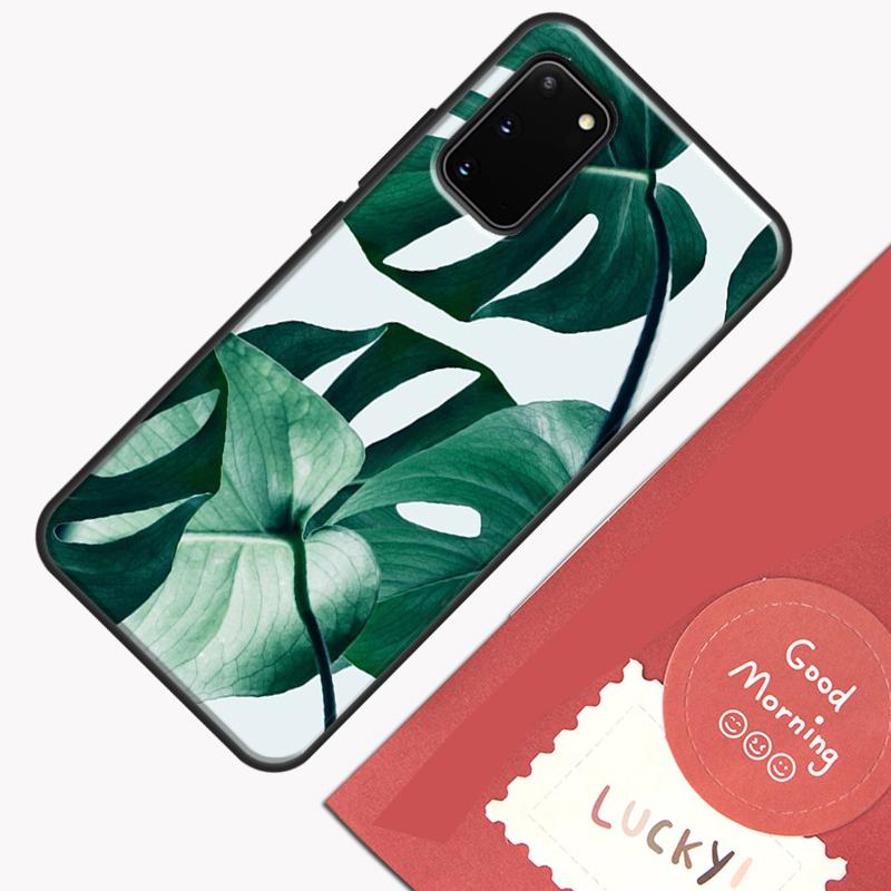 Leaves Monstera Green Phone Case For Samsung Galaxy S24 S26 Ultra S20 S21 S22 S23 S25 Plus S10 S25 FE Cover Shell