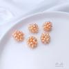 Hand-Woven Natural Freshwater Pearl Flower Ball Earrings and Beads