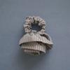 Oar Stripe Volume Rose Scrunchie [Grey]