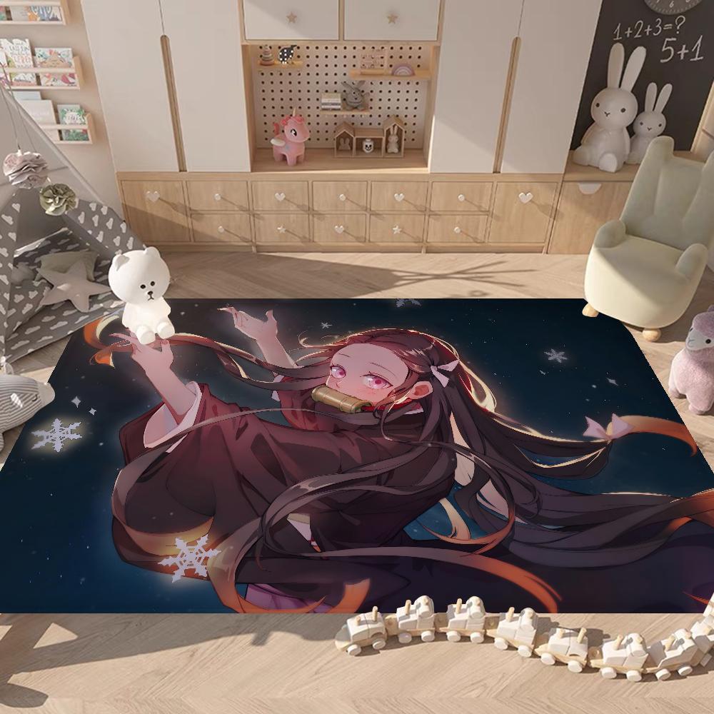 Kamado Nezuko Demon S-Slayer Bathroom Mat Anti-slip Absorb Water Long Strip Cushion Bedroon Mat Hotel Decor Mat