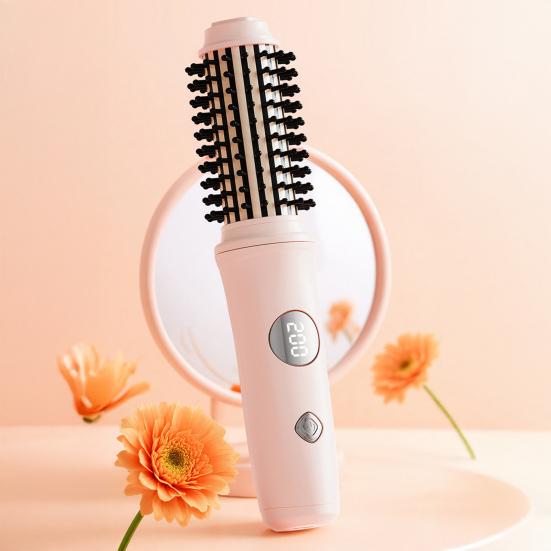 Perie Ondulator de Păr Fără Fir 3-în-1 Încălzire Rapidă Perie Termică Reîncărcabilă de Călătorie Perie Rotundă Încălzită Electrică Baghetă Ondulator de Păr Instrumente de Coafat