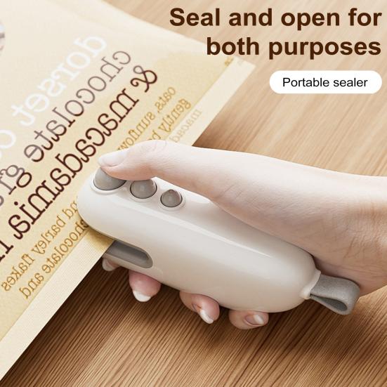 Mini Bag Sealer Handheld Heat Vacuum Sealer Portable Sealing Machine for Household Food Preservation And Snack Packaging Prevents Odors Extends