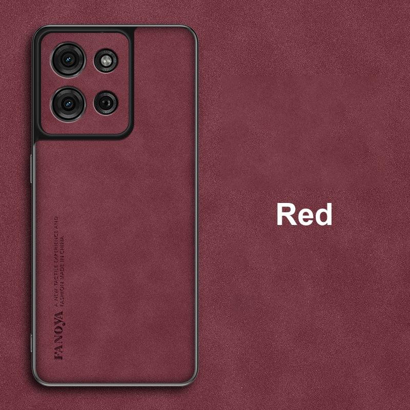 

Для Motorola Moto G75 Чехол Роскошный Кожаный Чехол для Телефона Для Motorola G75 5G Задняя Крышка Матовый Силиконовый Ударопрочный Полная Защита For Moto G75 красный
