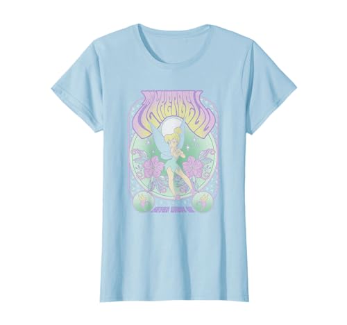 Disney Peter Pan Tinkerbell Never Grow Up 70s Poster T-Shirt