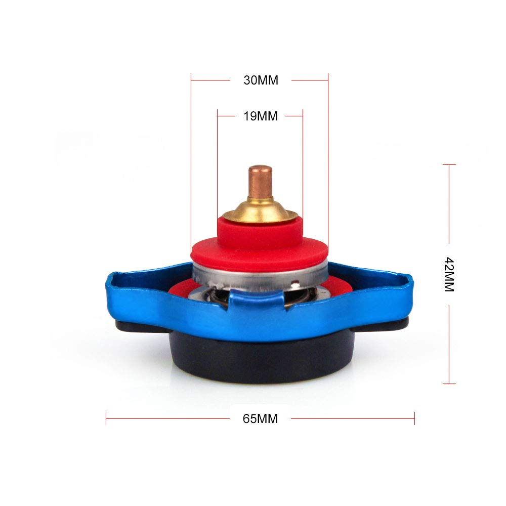 MUTEKI Radiator Cap with Water Temperature Gauge, Water Pressure Rating,