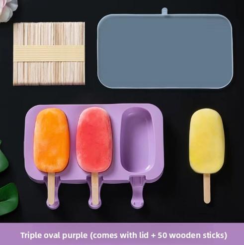 Silicone Ice Pop Maker with Cover Food Safe DIY Ice Cream Mold for Homemade Frozen Treats Ice Lolly Kit