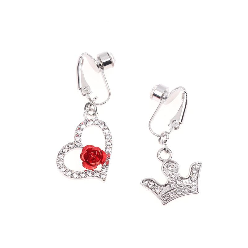 1 Pezzo Anello Finto Ombelico Piercing Finto Ombelico Clip a Corona On Ombelicale Finto Piercing Non Ombelicale Farfalla Cartilagine Gioielli per il Corpo
