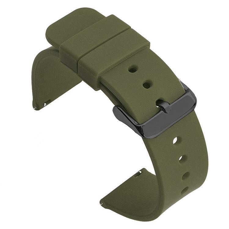 14mm 16mm 18mm 19mm 20mm 21mm 22mm 24mm Liberación Rápida Correa de Reloj de Silicona Suave Pulsera de Goma Impermeable de Repuesto