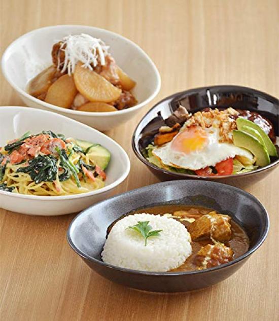 EAST Table Curry Plate EAST Egg-shaped Curry Bowl Japanese Tableware Iron Crystal Ks-024-04 20.7 X 17.1cm Made In Japan Salad Bowl Dishwasher Safe