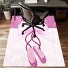 1PC Custom Name Pink Ballet Shoes Bow Theme Floor Mat Ideal for Living Room, Game Rooms, Office, Bedroom,Floor Mat Playful Design