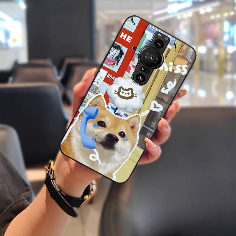 Phone Pouch Silicone Phone Case For Sony Xperia Pro-I Graffiti Full Wrap Anti-dust Protective Soft Case Cute Waterproof