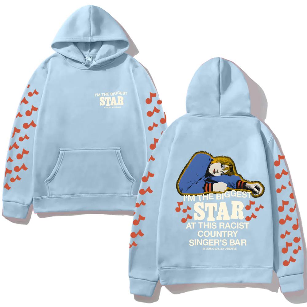 Biggest Star Hoodie 2026NEW Hayley Williams Comfortable Sweatshirts Sleeve Gothic Clothes Punk Soft Singer's Same Style Hoody