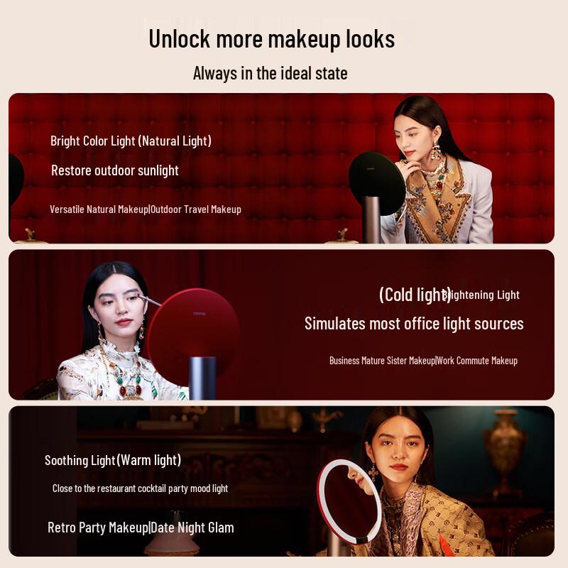 AMIRO O2 Series HD Daylight LED Makeup Mirror