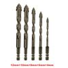7PCS 3-12MM Four-Edged Serrated Eccentric Bit Set for Dry Drilling of Ceramic Tiles Glass Marble Concrete Stainless Steel 3