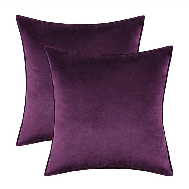 Home Decoration Edge Velvet Waist Pillow Cushion Cover Super Soft Plush Hotel Sofa Pillow Cover
