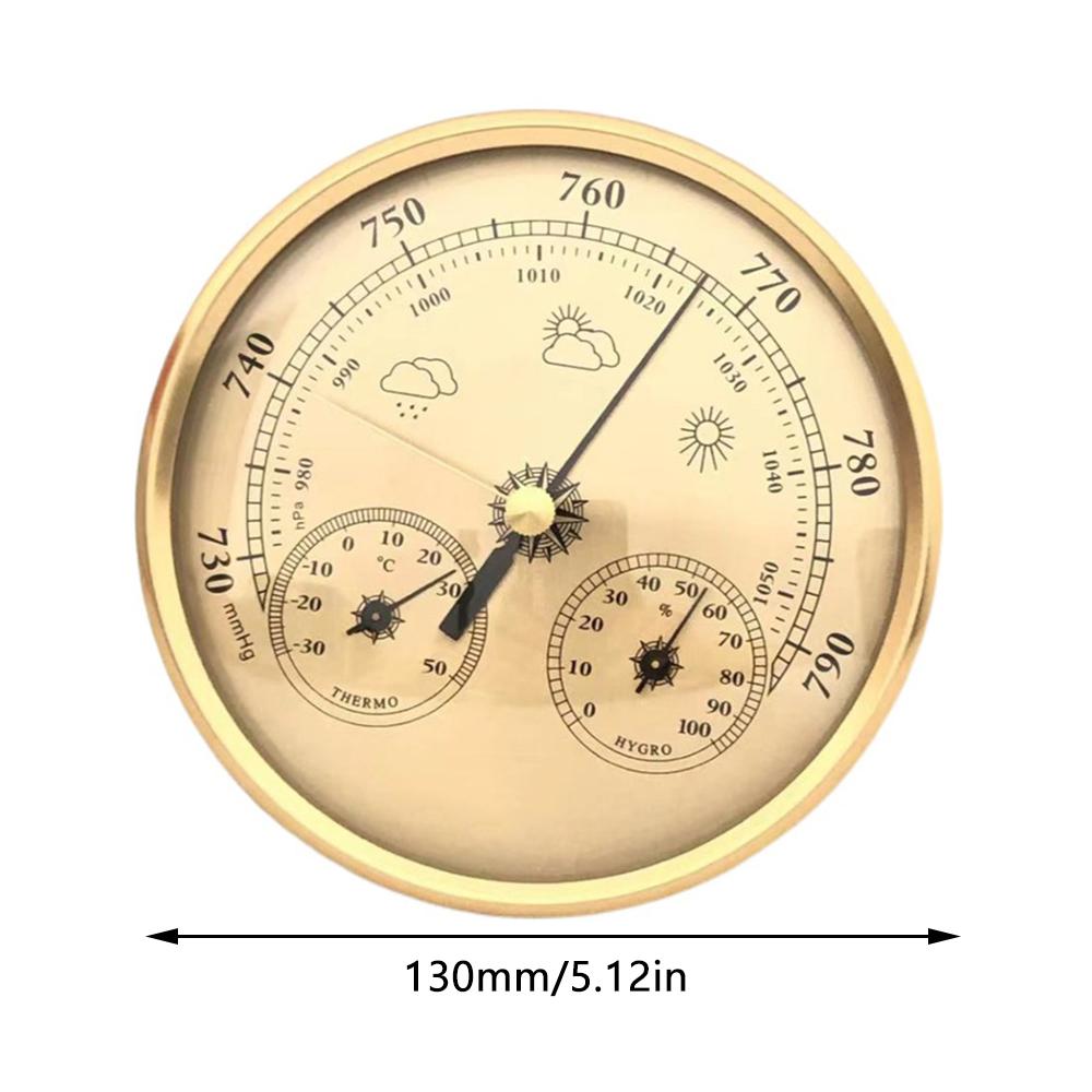 130MM 3-in-1 Multifunction Pointer Thermometer Hygrometer Barometer Weather Station Instruments Weather Forecasting Instruments