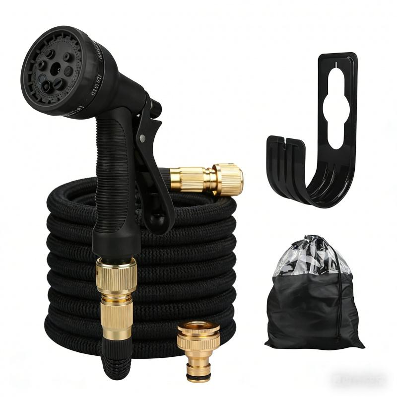 High Pressure Magic Hose Garden Irrigation Car Wash Dual PurposePVCDual Metal Connector Telescopic Water Pipe for Household Wate