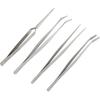 FEITA Professional Craft Tweezers Stainless Steel Precision Tweezer Set for Hobby, Electronics, Model Making, Jewelry Picking Tool - 4 Pieces