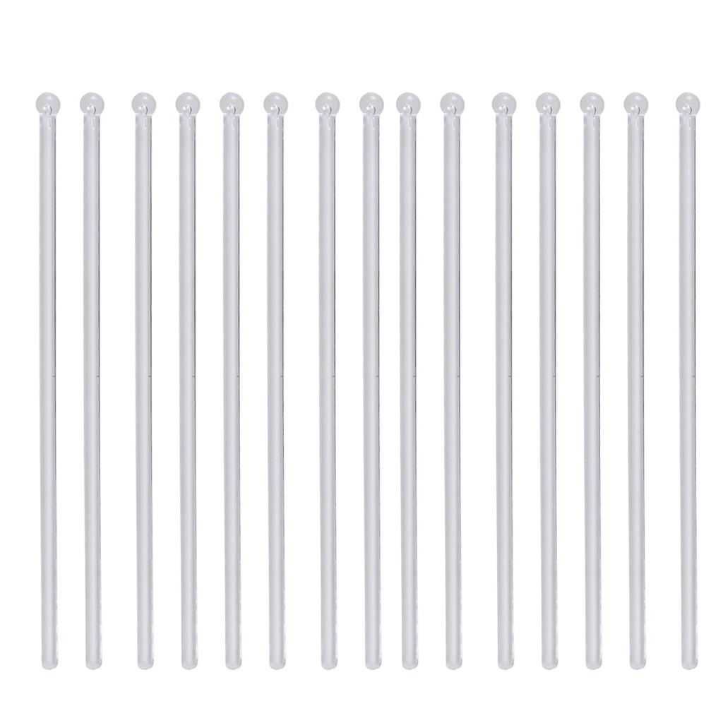 100 Stück Transparent Cocktail Drink Bar Muddler Runder Kopf Kunststoff Rührstäbe Löffel Rührstab Swizzle Stick