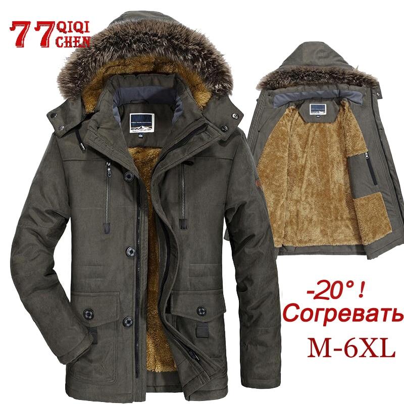 mens winter fleece warm hooded multi pockets casual cotton jacket