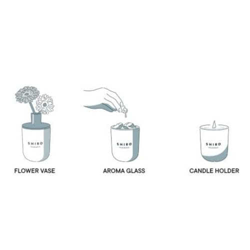 SHIRO Sabon Fragrance Diffuser Kit (3-Piece Set: Container, Refill, and Sticks) 300mL, 3-Month Life, Room Fragrance