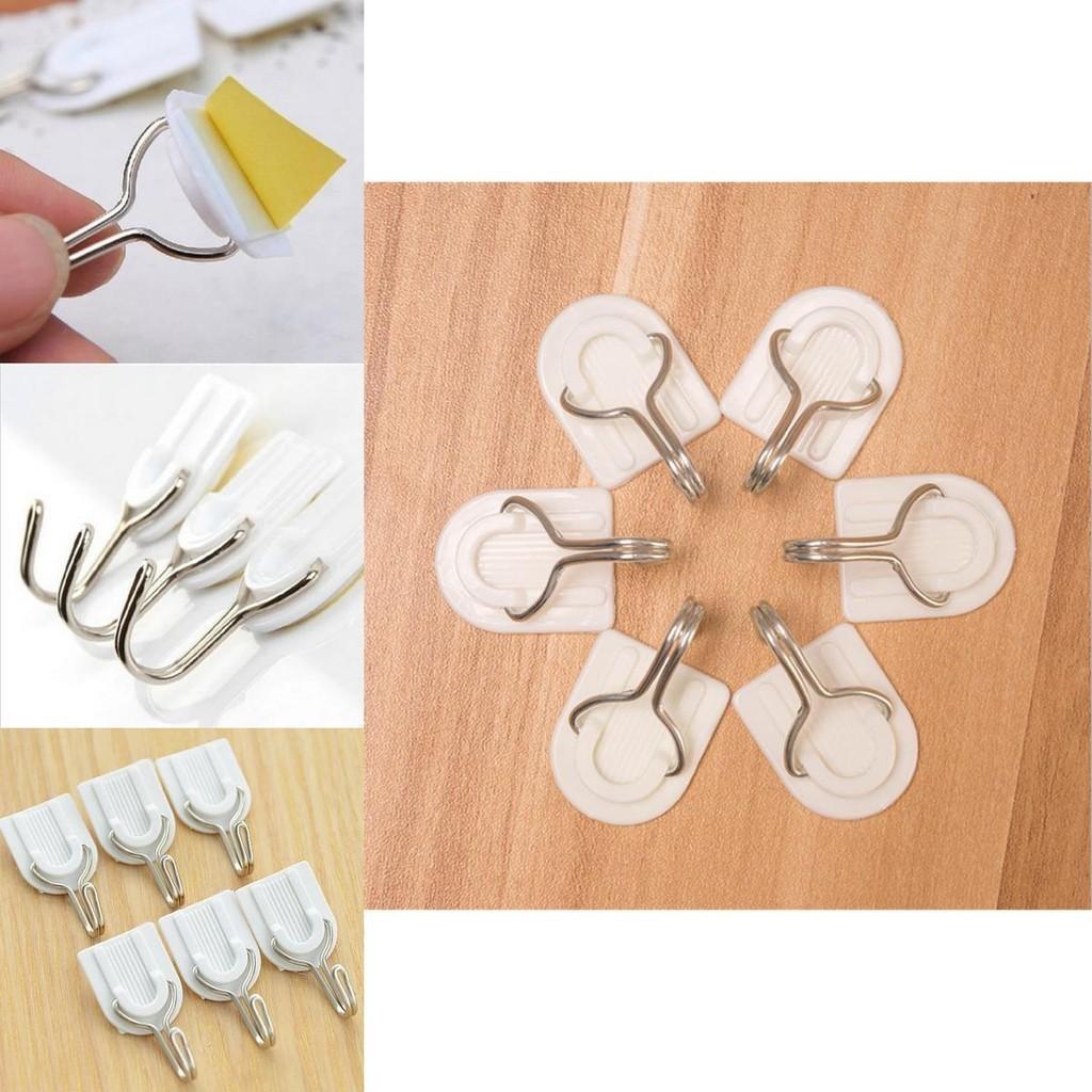 Premium Self Adhesive Hooks For Damage-free Wall Hanging In Kitchen And Bathroom