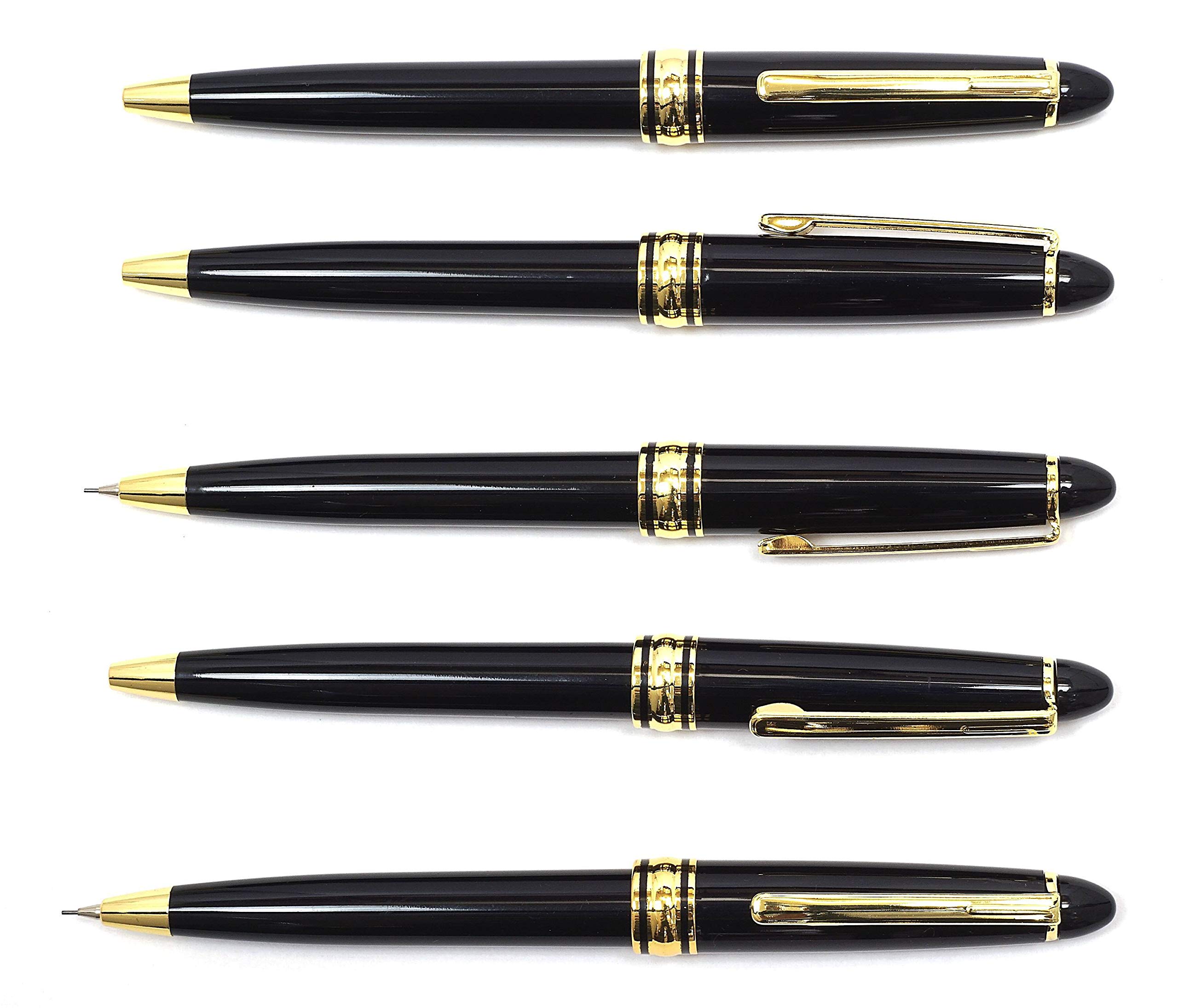 

Metal Ring Sliding Cap Retro Mechanical Pencils, 40-Pack, Black, T24-V-8838S-40