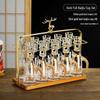 Handgefertigtes Baijiu-Set mit Goldfolie und Kristall