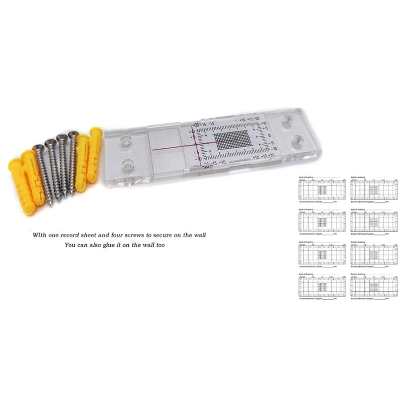 Heavy-Duty Building Crack Monitor for Concrete, Masonry and Stucco Crack Gauges Monitor Crack Measuring