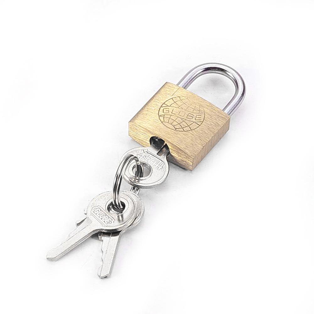 Copper Padlock 20mm Small Locks with 3 Keys for Luggage Case Locker Home Improvement Hardware