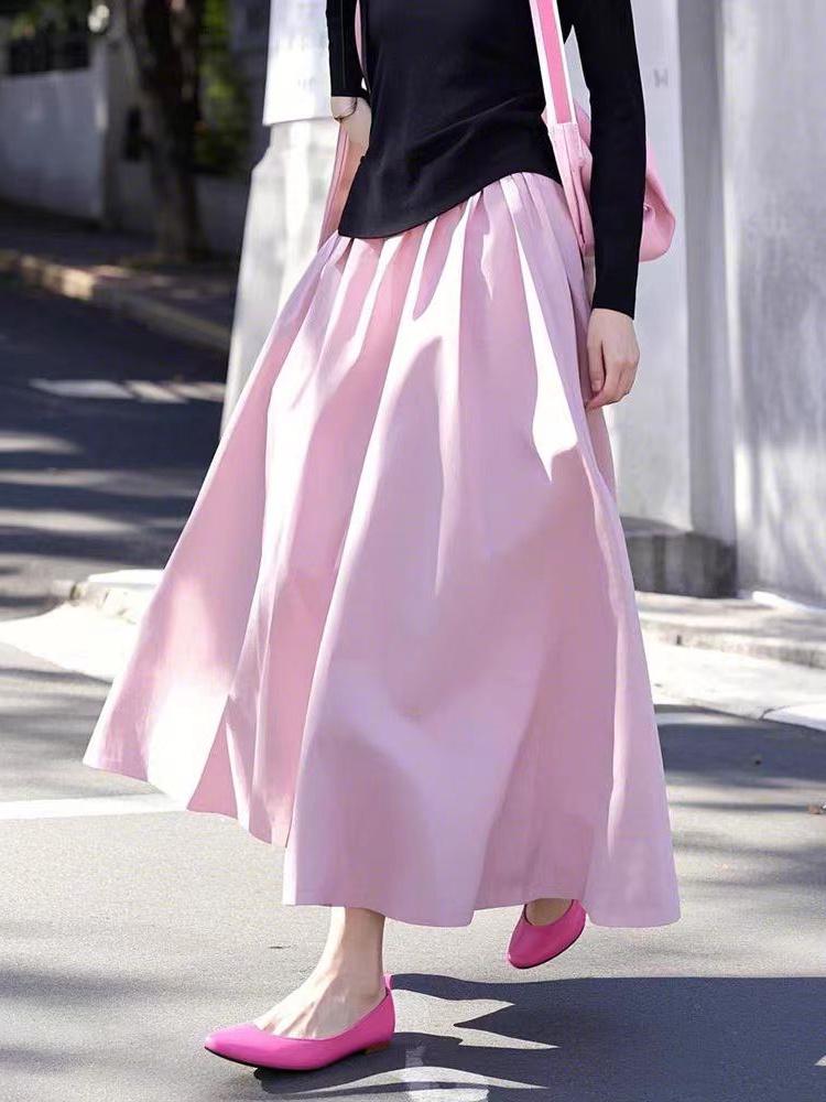 

2025 Autumn Miu Miu Air Pink A-line Midi Skirt: Unique, Stylish, and Elegant Berkeley Design Large розовый